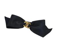 Chanel Vintage - Pre-owned Coco Mark Satin Barrette - Femme - Pre-owned - Noir - Taille: ONE Size
