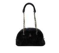 Chanel Vintage - Pre-owned Coco Neige Shearling Lambskin Bowling Bag - Femme - Pre-owned - Bleu - Taille: ONE Size