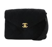 Chanel Vintage - Pre-owned Coton sacs-chanel - Femme - Pre-owned - Noir - Taille: ONE Size
