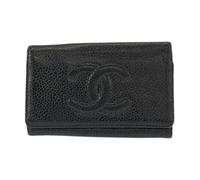 Chanel Vintage - Pre-owned Étui à clés Coco Mark en cuir - Femme - Pre-owned - Noir - Taille: ONE Size
