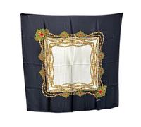 Chanel Vintage - Pre-owned Griipoix Silk Scarf - Femme - Pre-owned - Noir - Taille: ONE Size