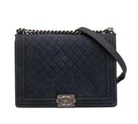Chanel Vintage - Pre-owned Large Boy Flap Bag - Femme - Pre-owned - Bleu - Taille: ONE Size