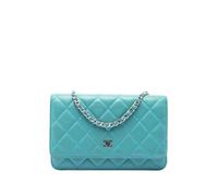 Chanel Vintage - Pre-owned Quilted Wallet on Chain - Femme - Pre-owned - Bleu - Taille: ONE Size