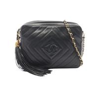 Chanel Vintage - Pre-owned Sac bandoulière en agneau Coco Mark - Femme - Pre-owned - Noir - Taille: ONE Size