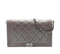 Chanel Vintage - Pre-owned The Boy Clutch on Chain - Femme - Pre-owned - Gris - Taille: ONE Size