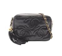Chanel Vintage - Pre-owned Triple Coco Mark Lambskin Shoulder Bag - Femme - Pre-owned - Noir - Taille: ONE Size