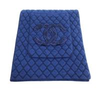 Chanel Vintage - Pre-owned Vintage Cashmere Scarf - Femme - Pre-owned - Bleu - Taille: ONE Size