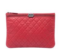 Chanel Vintage - Pre-owned Vintage Clutch - Femme - Pre-owned - Rouge - Taille: ONE Size