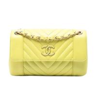 Chanel Vintage - Pre-owned Vintage Flap Shoulder Bag - Femme - Pre-owned - Jaune - Taille: ONE Size