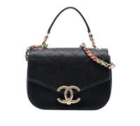 Chanel Vintage - Pre-owned Vintage Quilted Caviar Leather Satchel - Femme - Pre-owned - Noir - Taille: ONE Size