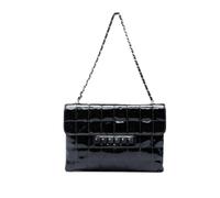 Chanel Vintage - Pre-owned Vintage Quilted Patent Leather Shoulder Bag - Femme - Pre-owned - Noir - Taille: ONE Size
