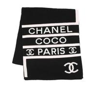 Chanel Vintage - Pre-owned Vintage Scarf - Femme - Pre-owned - Noir - Taille: ONE Size