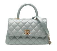 Chanel Vintage - Sac à main Coco Handle Pre-owned - Femme - Pre-owned - Bleu - Taille: ONE Size