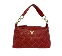 Chanel Vintage - Sac à main en cuir d'agneau matelassé Coco Mark Pre-owned - Femme - Pre-owned - Rouge - Taille: ONE Size