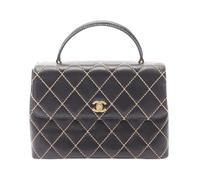 Chanel Vintage - Sac à main en cuir Wild Stitch Pre-owned - Femme - Pre-owned - Noir - Taille: ONE Size