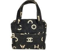 Chanel Vintage - Sac à main en toile Pre-owned - Femme - Pre-owned - Noir - Taille: ONE Size