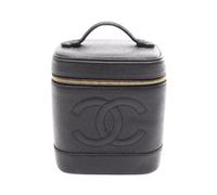 Chanel Vintage - Sac à main matelassé Coco Mark en cuir grainé Pre-owned - Femme - Pre-owned - Noir - Taille: ONE Size