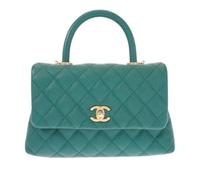 Chanel Vintage - Sac à main matelassé en cuir caviar Pre-owned - Femme - Pre-owned - Vert - Taille: ONE Size