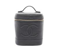 Chanel Vintage - Sac à main Pre-owned Coco Mark en cuir caviar - Femme - Pre-owned - Noir - Taille: ONE Size