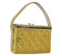 Chanel Vintage - Sac à main vintage en cuir verni Pre-owned - Femme - Pre-owned - Jaune - Taille: ONE Size