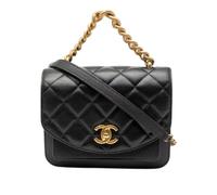 Chanel Vintage - Sac bandoulière à chaîne Coco Mark Tricomaterial Pre-owned - Femme - Pre-owned - Noir - Taille: ONE Size