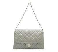 Chanel Vintage - Sac bandoulière matelassé Coco Mark en cuir pré-possédé - Femme - Pre-owned - Gris - Taille: ONE Size