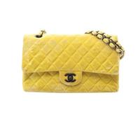 Chanel Vintage - Sac bandoulière Matelassé Double Flap Pre-owned - Femme - Pre-owned - Jaune - Taille: ONE Size