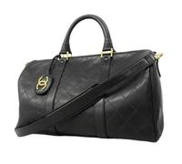 Chanel Vintage - Sac Boston Pre-owned - Femme - Pre-owned - Noir - Taille: ONE Size