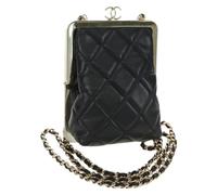 Chanel Vintage - Sac d'épaule en cuir d'agneau Pre-owned - Femme - Pre-owned - Noir - Taille: ONE Size