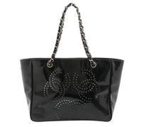 Chanel Vintage - Sac fourre-tout Pre-owned Triple Coco Mark en cuir verni - Femme - Pre-owned - Noir - Taille: ONE Size