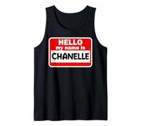Chanelle T-Shirt avec Inscription « Hello My Name is » Débardeur
