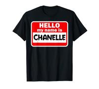 Chanelle T-shirt avec inscription « Hello My Name Is » T-Shirt