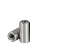 Chanfreinage Acier au carbone plat Cylindrique, Goupilles cylindriques à filetage intérieur et alésage M3 M4 M5 M6 en acier inoxydable 304 GB120 (lot de 2)(12mm,ODM6xM4-2pcs)