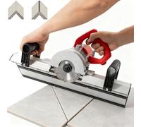 Chanfreineuse électrique à 43° for carrelage en céramique et porcelaine, coupe-biseau avec 2 lames de scie, machine de coupe d'angle 1200 W 13000 tr/min