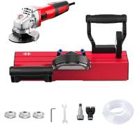 Chanfreineuse Électrique Portative For Carreaux, Double Bec D'eau, Outil De Coupe En Biseau À Épaisseur Réglable À 45°/48° For Carreaux De Céramique, Marbres Et Bois(With Grinder)