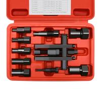 CHANG QI Kit d'extracteur de roulement de moto de 10 pièces, outil de démontage de roulement intérieur de moto de 8 à 25 mm, kit d'extracteur de roulement avec boîte