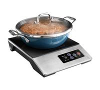 ChangBERT Plaque de cuisson à induction de qualité commerciale 1800 W, certifiée NSF Portable Grande bobine de chauffage, 12 "Plaque de cuisson résistante à la chaleur 18/10 Acier Inoxydable Power Pro