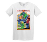 Change The Ending! Men T-Shirt White Unisex Tops Casual Tee S