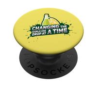 Change The World One Drop at A Time Oil Lover PopSockets PopGrip Adhésif