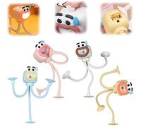 Changeable Shape Funny Sportsman Night Light,DIY Shape-Changing Night Lamps Suction Cup Desktop Ornaments,Cute LED Light Bulb Mini Night-Lights, For Bedroom Bathroom Hallway Decorations (4PS)