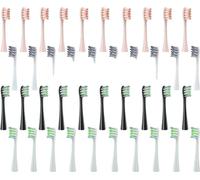 Changement de tête de brosse, poils doux DuPont, nettoyage en profondeur, compatible avec plusieurs modèles, 40pcs