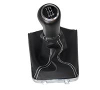 Changement Vitesse Pommeau Levier Pour Opel Pour Astra H 1.6 2004 2005 2006 2007 2008 2009 2010 Soufflet De Boîte De Vitesses Poignées De Levier Couvercle Accessoires(12345R white line)