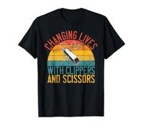 Changer des Vies avec des tondeuses et des Ciseaux barbier T-Shirt
