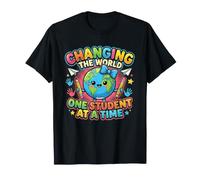 Changer Le Monde, Un étudiant à la Fois, Mignon Professeur rétro T-Shirt