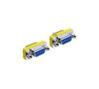 DeLock Adaptateur VGA 65008 – 1x SUB-D femelle 9 pôles ↔ 1x SUB-D femelle 9 pôles – Bleu/Argent
