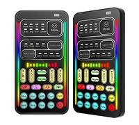 Changeur de Voix Portable, Carte Son en Direct à 8 Changements de Voix, Carte Son Cool LED Lights, Déguisement de Voix, Modulateur pour PS4 pour PS5 pour One pour PC,