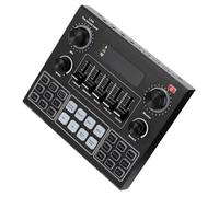 Changeur de Voix Portable pour Téléphone et Ordinateur, Carte Son | Mixeur Audio Effets Sonores Intégrés, Batterie 1200 Mah, Abs Noir, Compatible Deux Mobiles Couleur Aléatoire