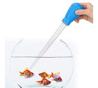 Changeur d'eau Compact pour Aquarium, Mini Pompe à Tuyau D'aspiration, Dispositif de Nettoyage Efficace pour Mini Aquariums de Bureau (Blue)
