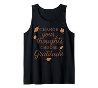 Changez Vos pensées Choisissez Gratitude Motivational Autumn Débardeur