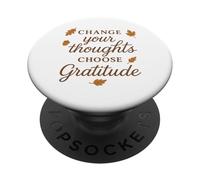 Changez Vos pensées Choisissez Gratitude Motivational Autumn PopSockets PopGrip Adhésif
